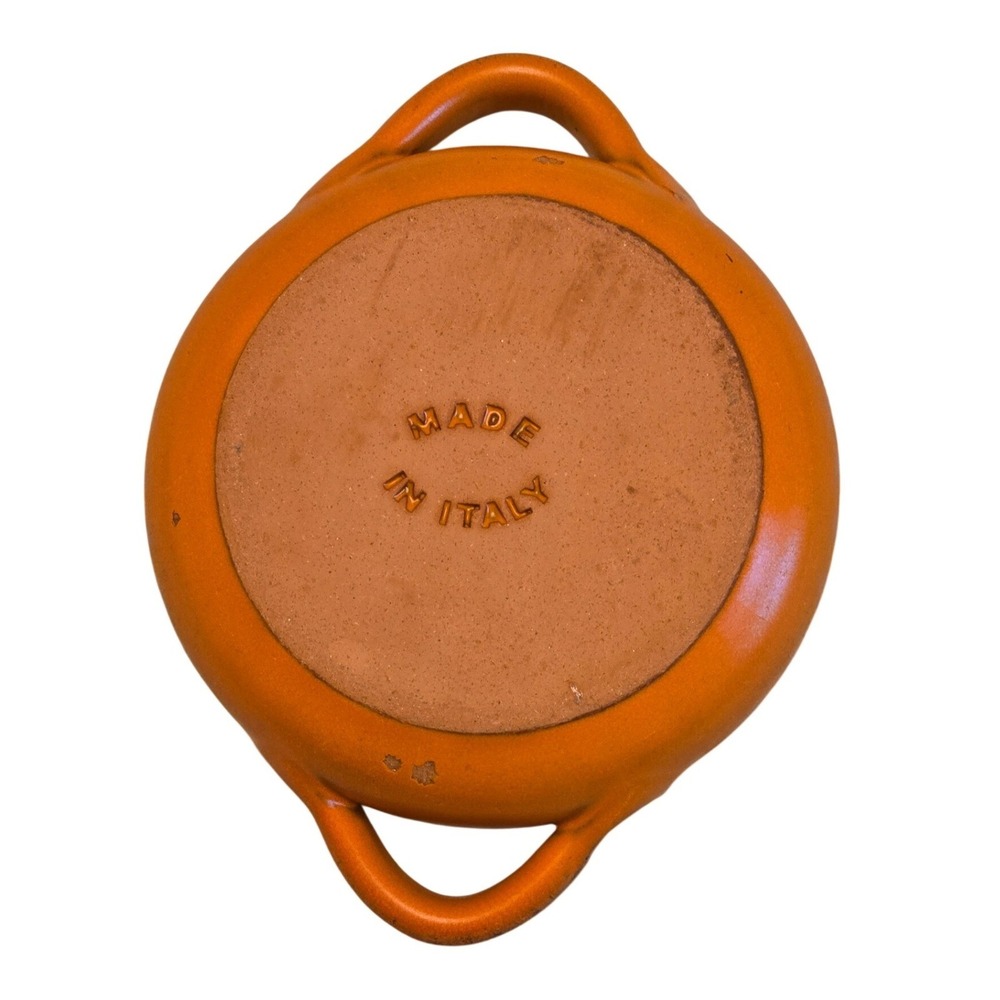 Vintage Terracotta Tapas Cazuela Baking Dish Made in Italy Rustic w Handles - Picture 2 of 7